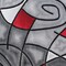 Flash Furniture Red 5' x 5' Round Abstract Design Area Rug ACD-RGTRZ860-55-RD-GG - alternate 6